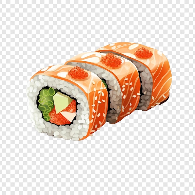 Sushi geïsoleerd op transparante achtergrond