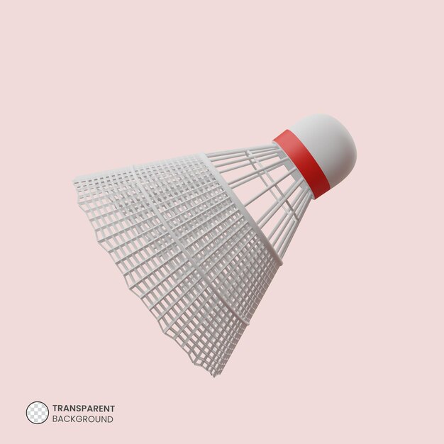 Suttlecock icono aislado 3d Render ilustración