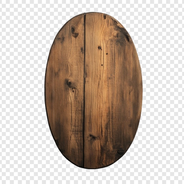 Tabla de madera rústica ovalada de textura de madera marrón natural