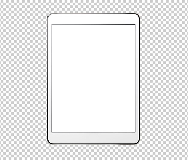 tableta de computadora PSD blanca con una maqueta de pantalla en blanco