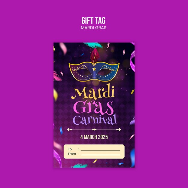 Tag regalo per il Mardi Gras