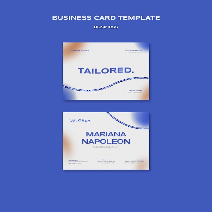 PSD Gratis tailored abstract business card template