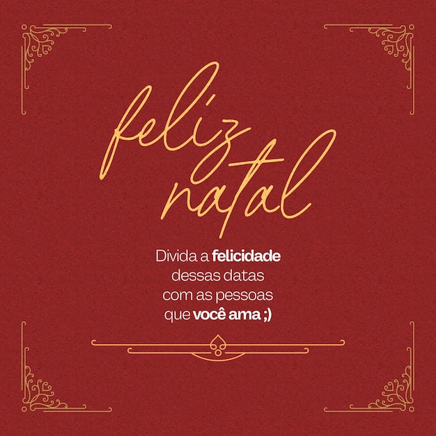 Tarjeta de Feliz Navidad en las redes sociales