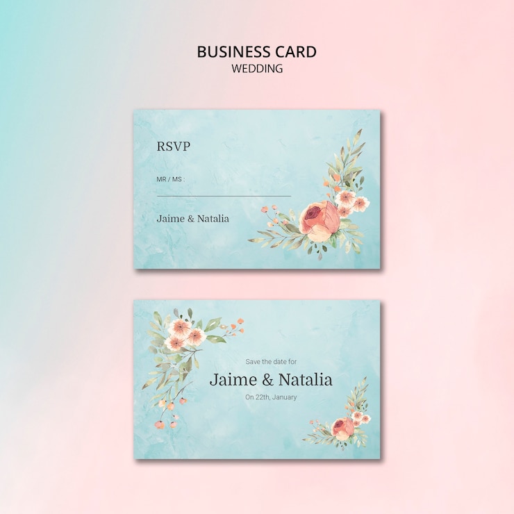 PSD gratuito tarjeta de invitación de boda floral hermosa