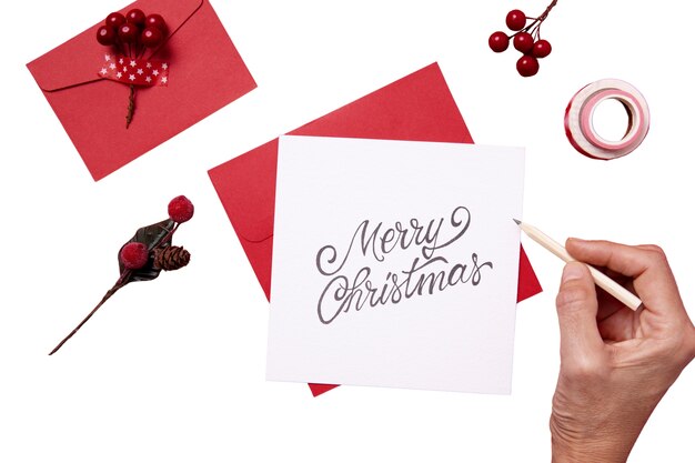 Tarjeta de Navidad aislada