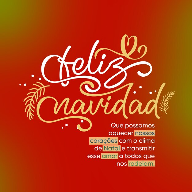 Tarjeta postal de Feliz Navidad dibujada a mano