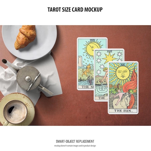 Gratis PSD tarot kaart mockup