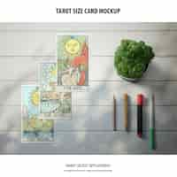 Gratis PSD tarot kaart mockup