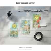 Gratis PSD tarot kaart mockup