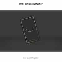 Gratis PSD tarotkaart met foliedruk mockup