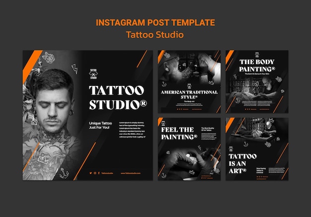 Gratis PSD tattoo sjabloonontwerp