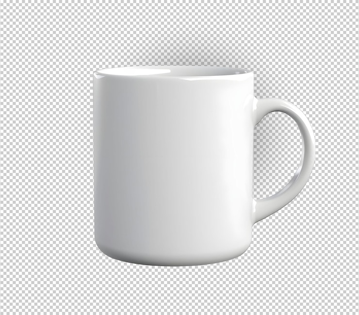 taza aislada en el fondo