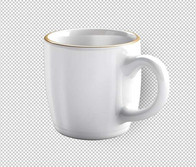 taza blanca aislada en el fondo