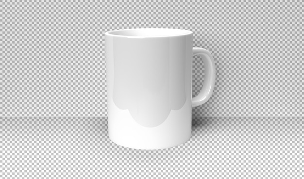 PSD gratuito taza blanca lisa sobre fondo transparente