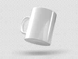 PSD gratuito taza blanca llana aislada