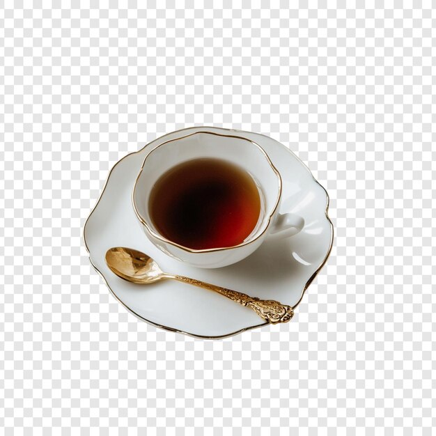 El té aromático en una taza elegante