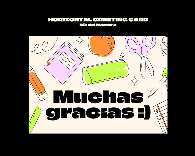 PSD Gratis teachers day celebration greeting card template