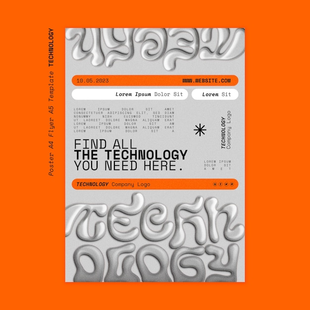 Gratis PSD technologie concept poster sjabloon