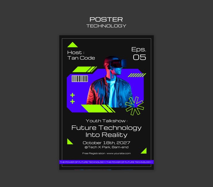 PSD Gratis technology  template design