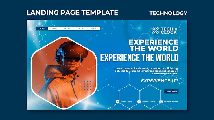 PSD Gratis technology web template