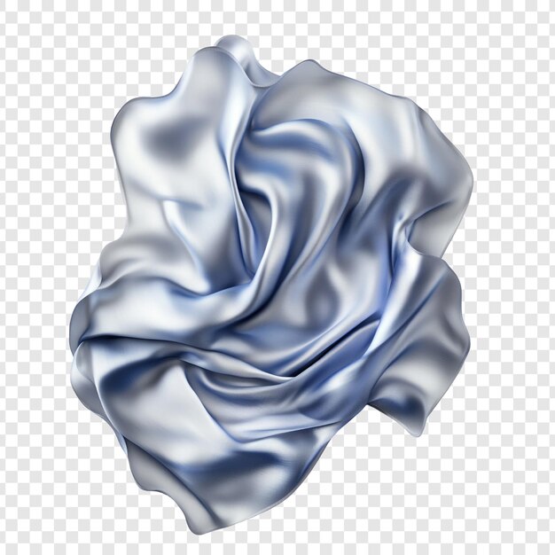 Tejido de seda de plata abstractamente drapeado