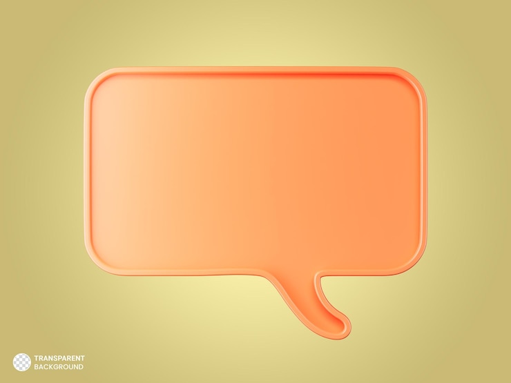 Gratis PSD tekstballon pictogram 3d render illustratie
