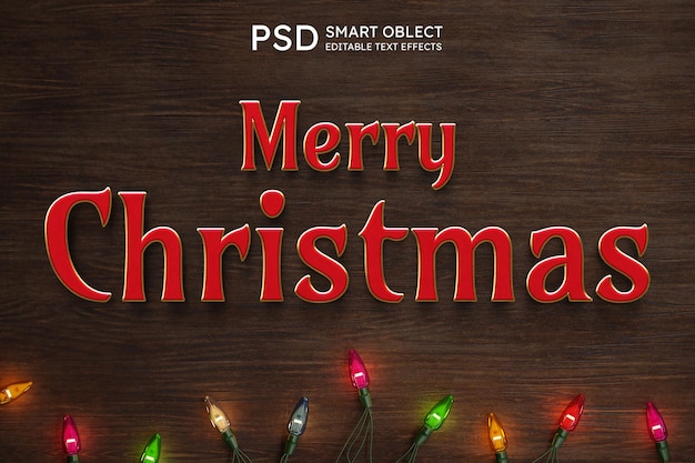 Gratis PSD tekststijleffect kerst