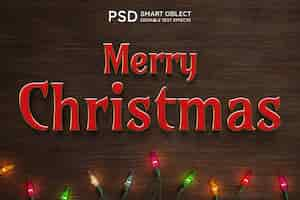 Gratis PSD tekststijleffect kerst