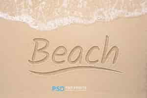 Gratis PSD tekststijleffect strand