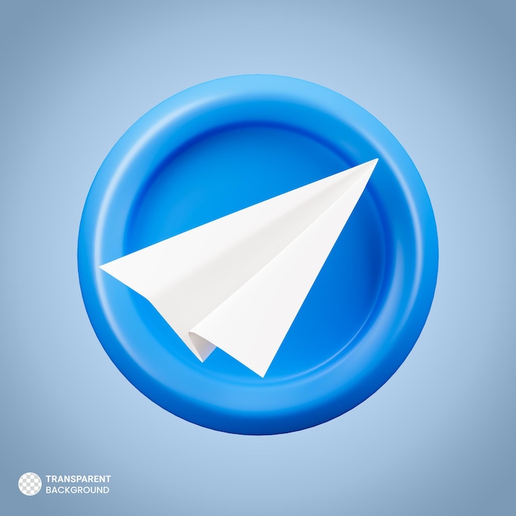 PSD gratuito telegram icona social media 3d