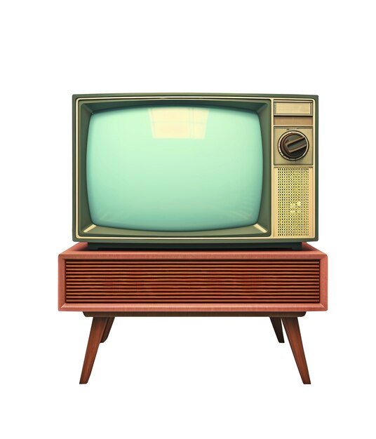 Televisión antigua aislada