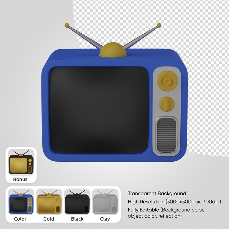 PSD gratuito televisione 3d