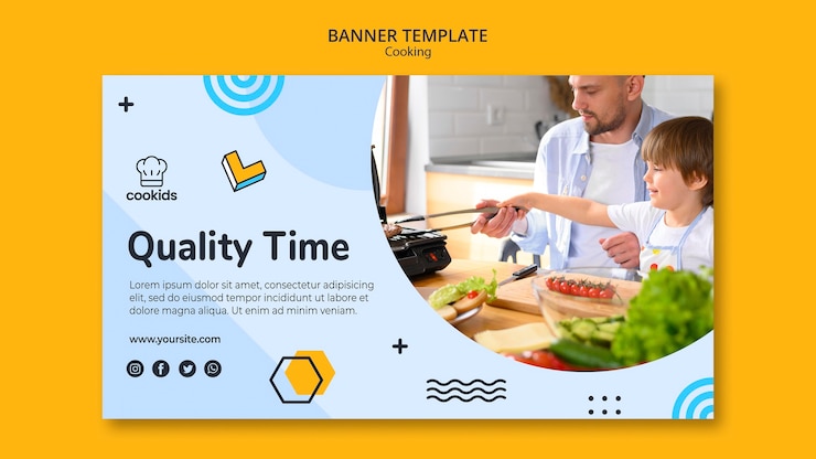 PSD gratuito tema banner di cucina a casa