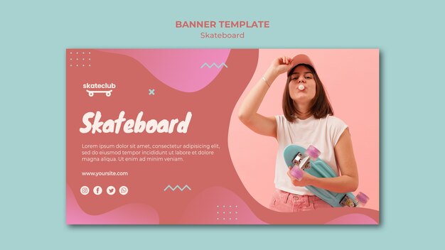 Tema de banner de patineta