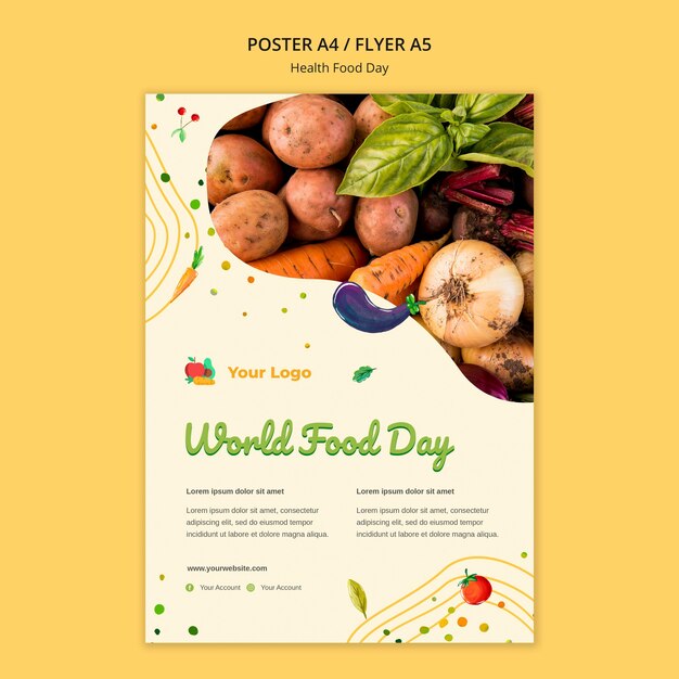 Tema del manifesto del giorno di salute alimentare