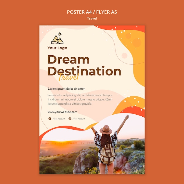 Tema del modello di poster di viaggio