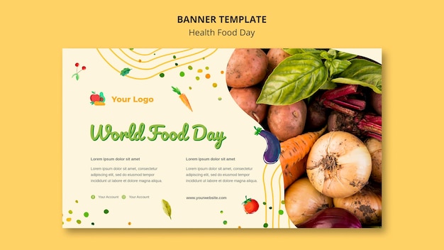 Tema della bandiera del giorno di salute alimentare