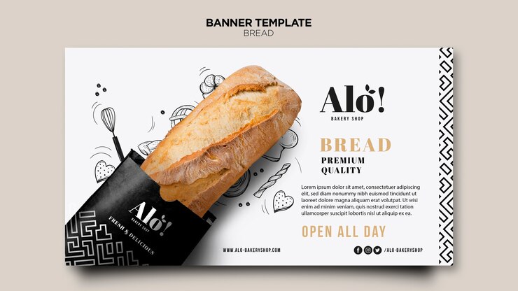 PSD gratuito tema de pan para banner