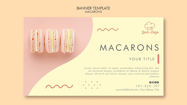 PSD gratuito tema de plantilla de banner de macarons