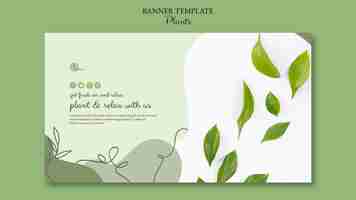 PSD gratuito tema de plantilla de banner de plantas