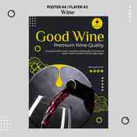 PSD gratuito tema de plantilla de póster de vino