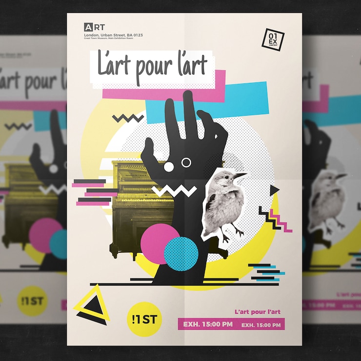 PSD gratuito tema surreal flyer