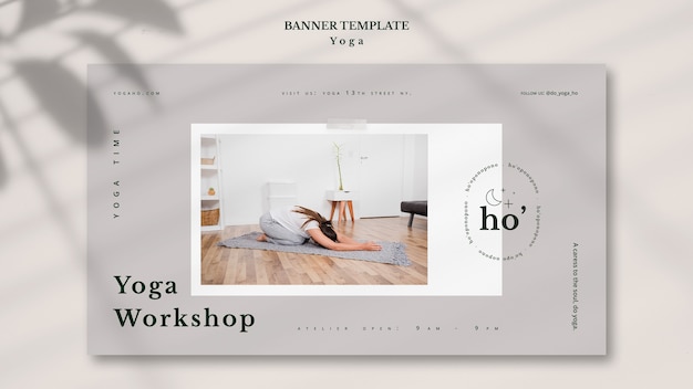 Tema de yoga para plantilla de banner