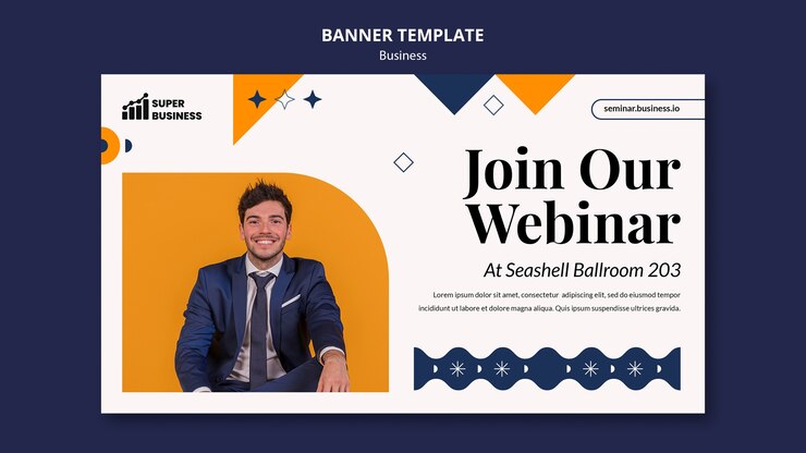 PSD Gratis templat banner bisnis desain datar
