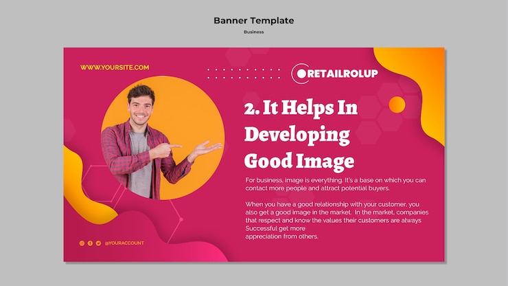 PSD Gratis templat banner bisnis gradien