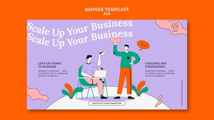 PSD Gratis templat banner business to business