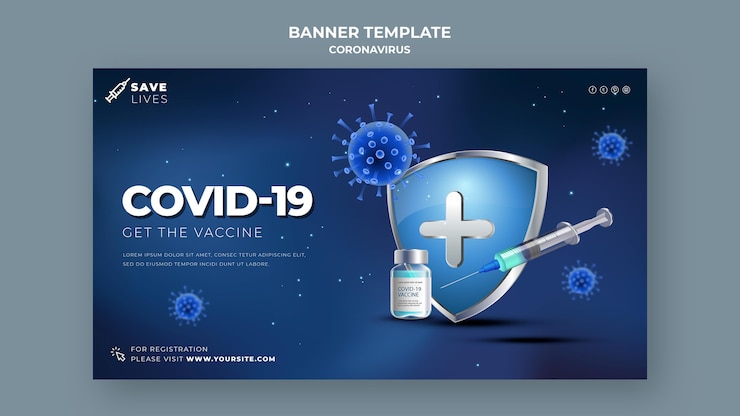 PSD Gratis templat banner covid 19