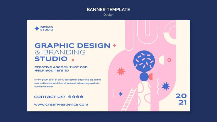 PSD Gratis templat banner desain grafis