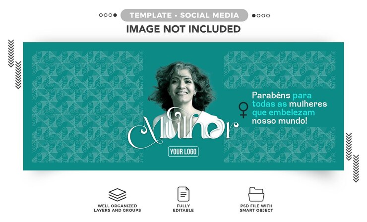 PSD Gratis templat banner media sosial selamat untuk para wanita