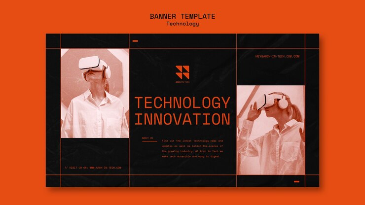 PSD Gratis templat banner teknologi